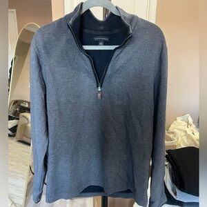 Banana Republic Men's Charcoal Zip-Up Sweater